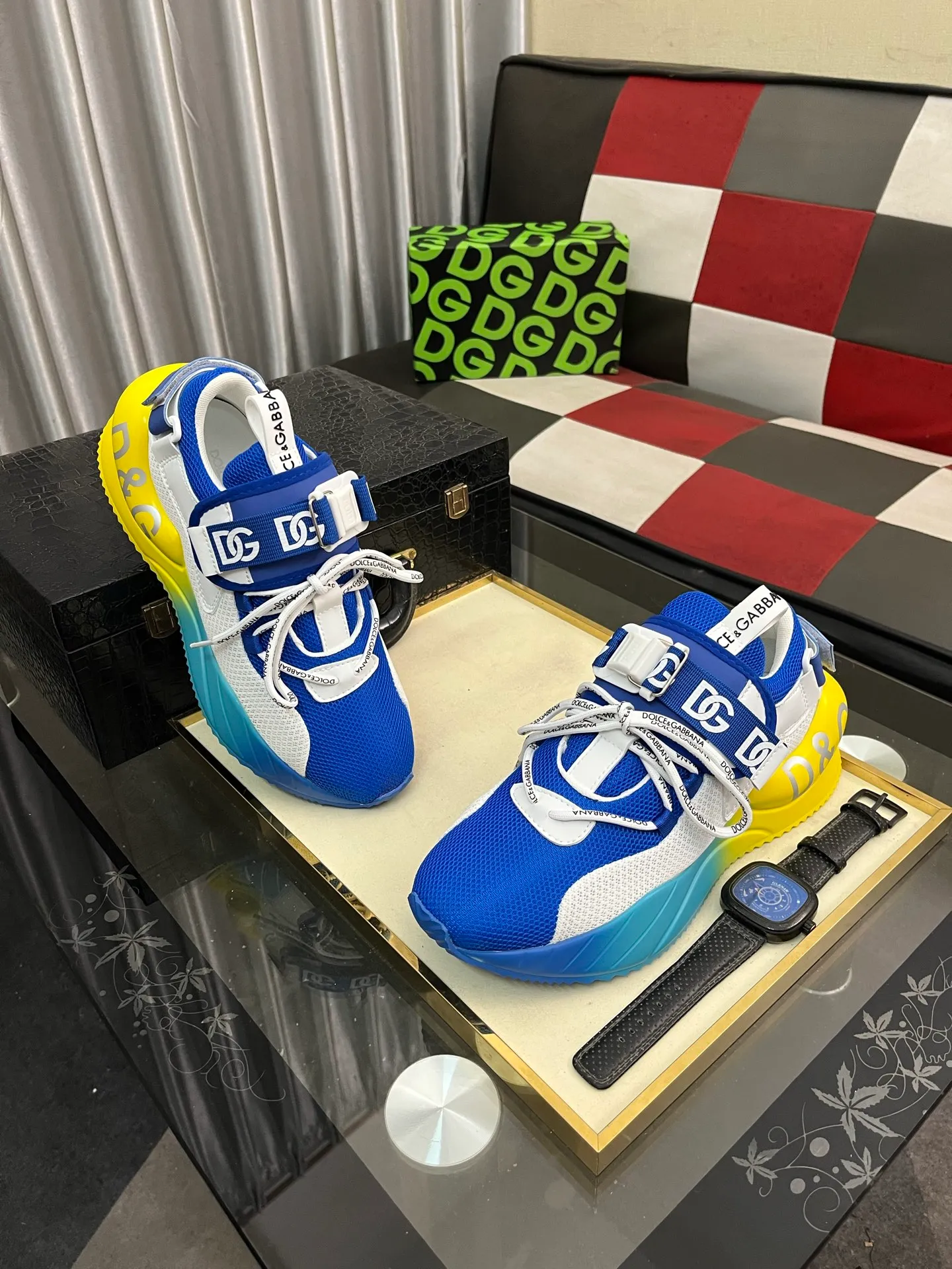 Men's shoes 💰540⌚️⌚️【DG～】Couple casual shoes 2025z cabinet simultaneous sale 🔶Size: 35-46#️⃣The upper is made of multi-material splicing ➕Mesh lining, comfortable and breathable, sole: original comfortable and wear-resistant outsole, ⚠️The real thing📱Photographed🎬The real thing is better📢📢📢